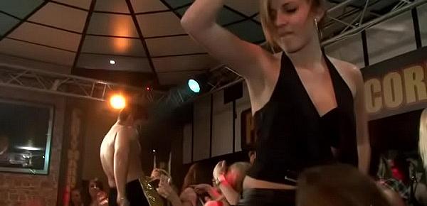  Plenty of blow job from blondes and massing team fuck at night club